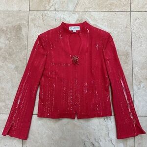 St.John Evening knit Cardigan/Blazer embellished size 4